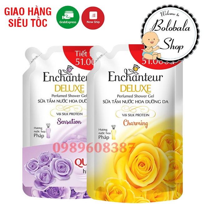 Sữa tắm nước hoa dưỡng da Enchanteur - Túi 200g/ 450G