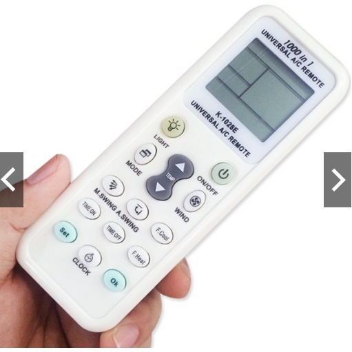 Điều khiển điều hòa Đa Năng ( kèm pin ) dùng cho tất cả các hãng điều hòa DAIKIN, PANASONIC,LG, SAMSUNG....
