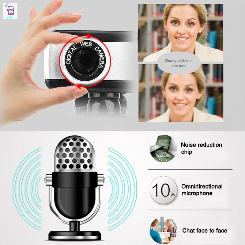 MG HD Webcam 480P Streaming Web Camera with Microphones Webcam for Gaming Conferencing Desktop @vn | WebRaoVat - webraovat.net.vn