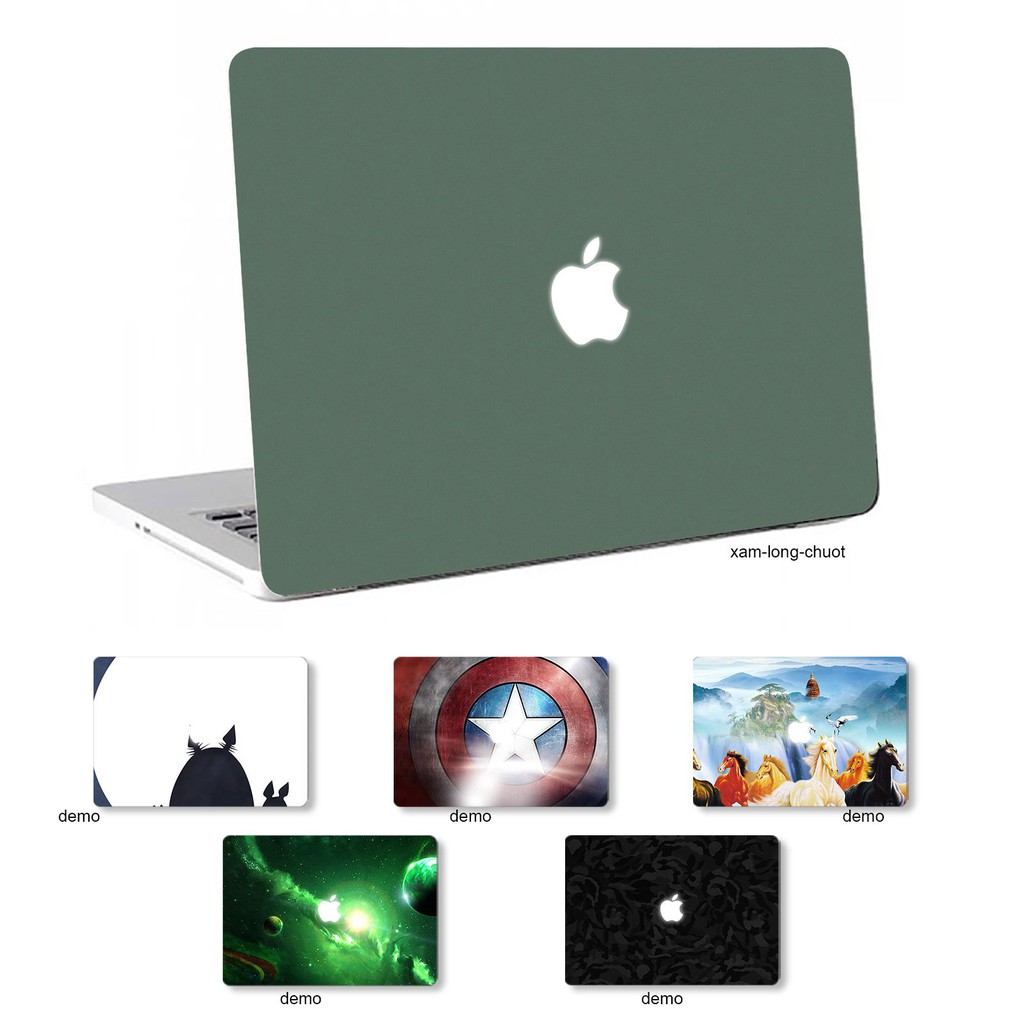 Skin dán Macbook Pro màu Aluminum Chrome xám lông chuột (chọn mẫu và mã máy trong phân loại)