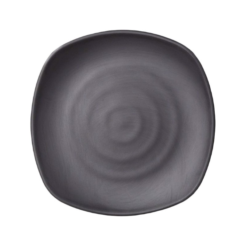 Dĩa melamin KORMEL 223x223mm màu đen