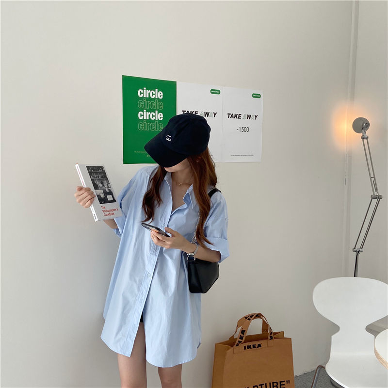 Áo Sơ Mi Ngắn Tay Quyến Rũ Thời Trang Theo Phong Cách Hàn Quốc