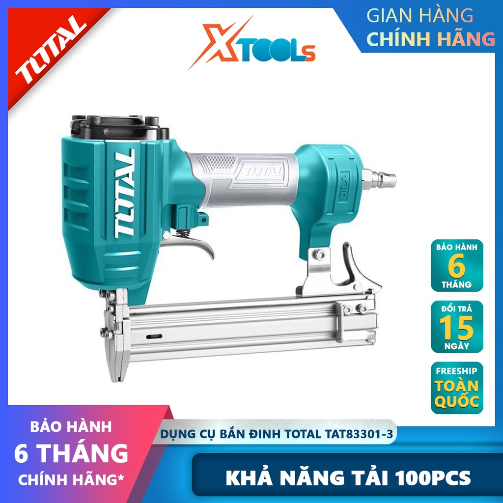 Súng bắn đinh dùng hơi TOTAL  TAT83301-3 dụng cụ bắn đinh 10-30mm, Ga18,1.25x1.00mm, 0,4-0,7Mpa (60-100Psi) [XTOOLs]