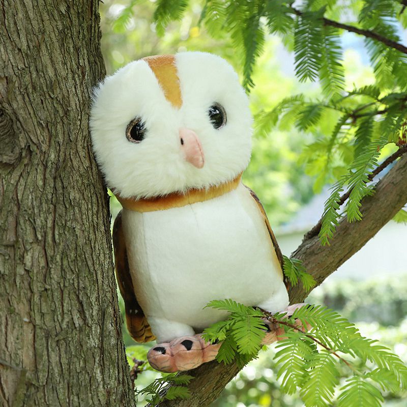 20cm  Simulation Owl Snow Owl Plush Toy Soft Stuffed Cute Doll Children'S Gift For Owl Fans