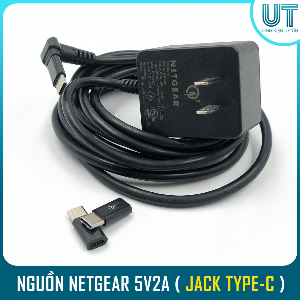 Nguồn Sạc Adapter 5V2A USB Type C  - Có sạc nhanh Quick Chager 3.0 ( Hãng Netgear )