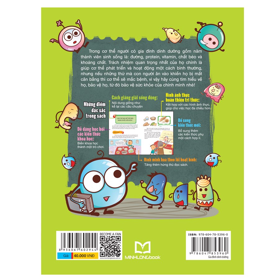 Sách: Phòng nghiên cứu thú vị - Gia đình dinh dưỡng - Thức ăn cùng các yếu tố dinh dưỡng - TSTN