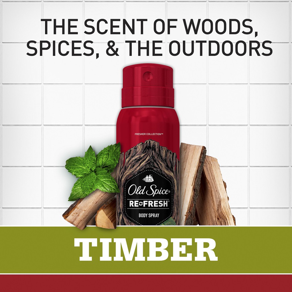 [USA] Xịt khử mùi toàn thân Old Spice Timber 106g - HKT Shop