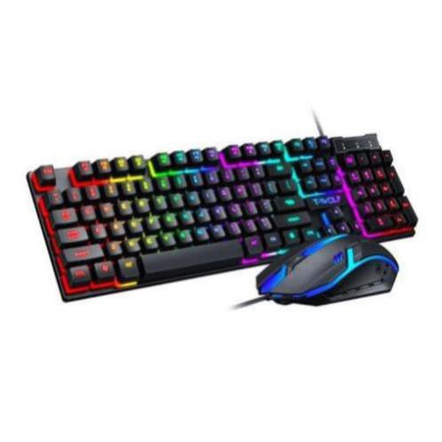 Bộ Bàn Phím chuột giả cơ Có Dây Kèm chuột TF200 chuyên game - Đèn LED 7 màu | BigBuy360 - bigbuy360.vn