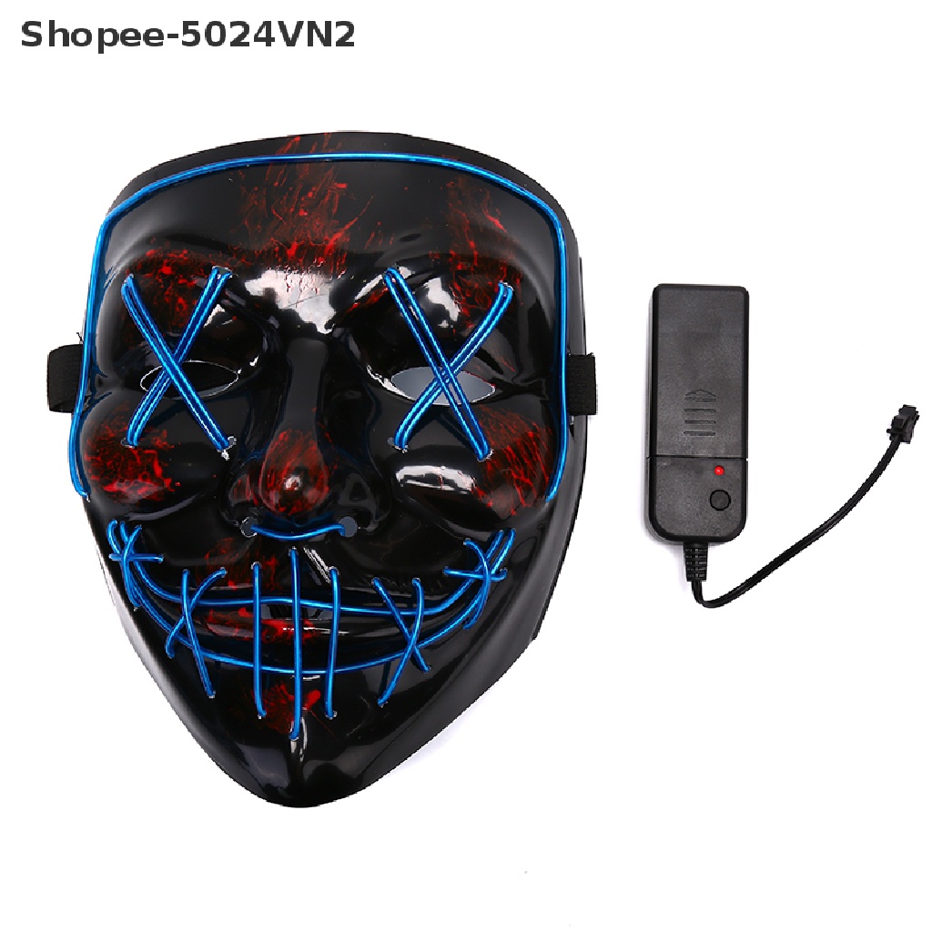 [Mới &amp; Halloween &amp; halloween] Mặt Nạ EL Có Dây Đèn LED Phát Sáng Cho Bữa Tiệc