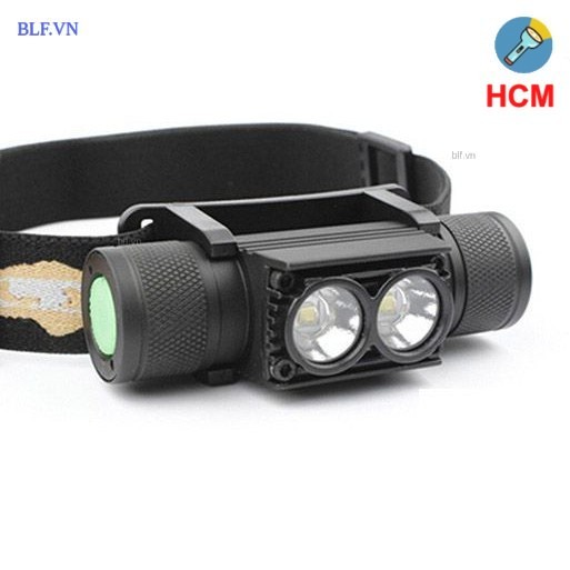 Đèn đeo trán, đầu, mẫu D10 / D25 | 1000/1400lm | nhiệt màu 6000k dùng pin sạc 18650