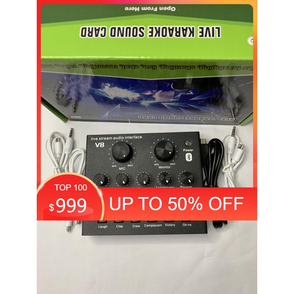 Sound Card V8 Có Bluetooth không cần dây lấy nhạc bh 6 tháng