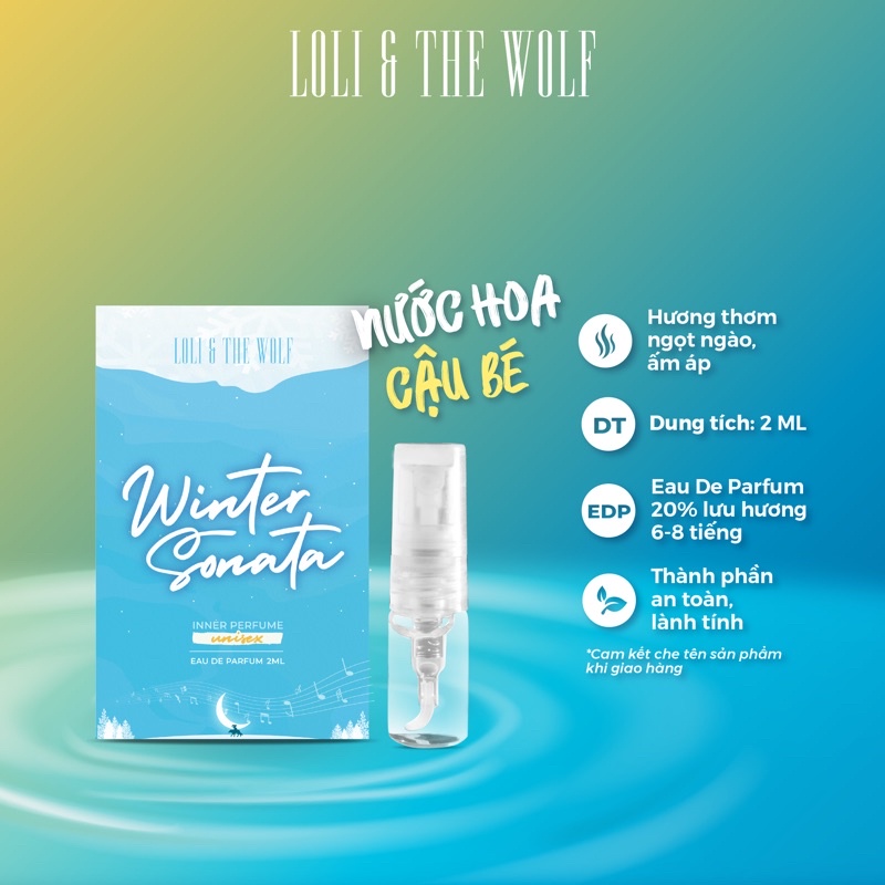 Nước hoa vùng kín Winter Sonata Eau De Parfum - Nước hoa mini chai 2ml nhỏ gọn tiện lợi - LOLI & THE WOLF