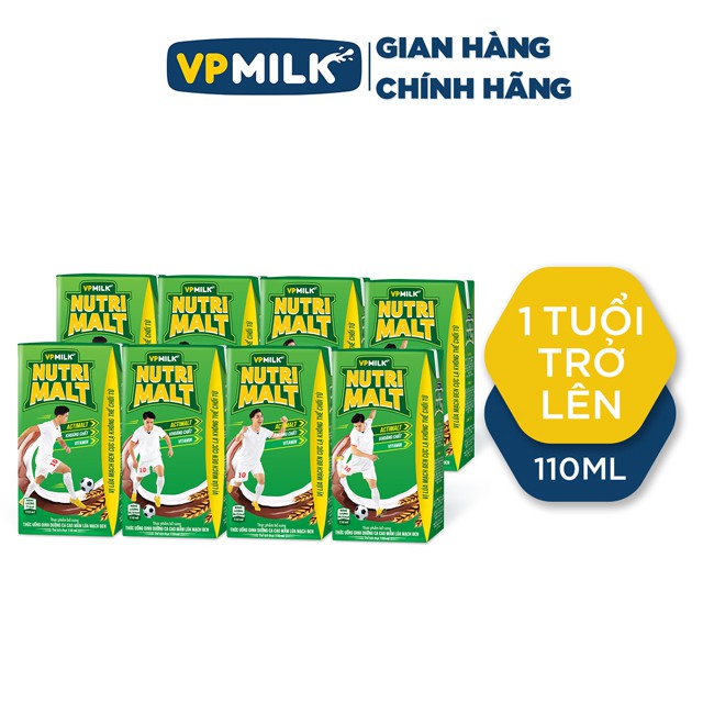 [Set 4 Hộp 110ml] Sữa Ca Cao Mầm Lúa Mạch Đen, VPMilk Nutrimalt, Vị Thơm Ngon Không Thể Chối Từ