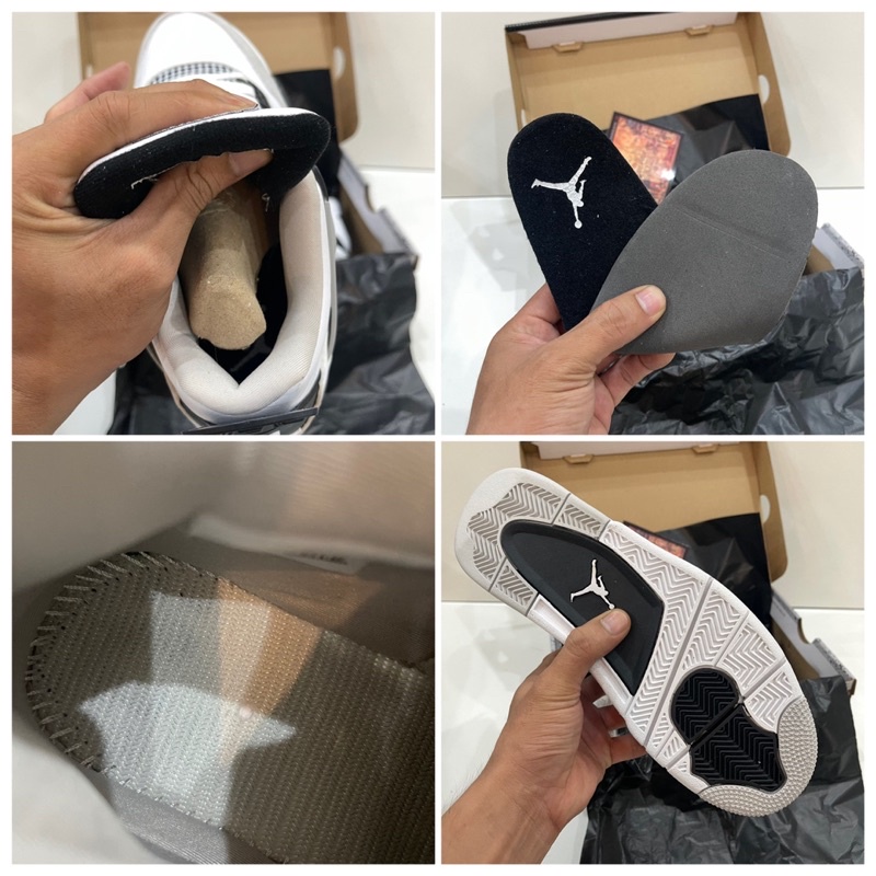 Giày Air Jordan 4 Military Black White ( JD4 Trắng đen ) Bản đẹp - Fullbox kèm dây phụ
