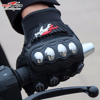 Găng tay Probiker gù inox dài ngón - Đen