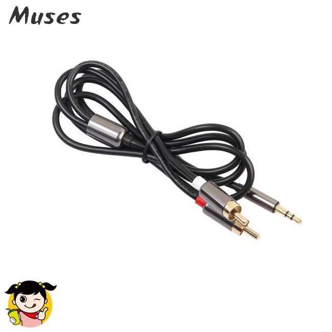 Muse07 Dây cáp chuyển đổi âm thanh 3.5mm nam sang 2 nam RCA chất lượng cao