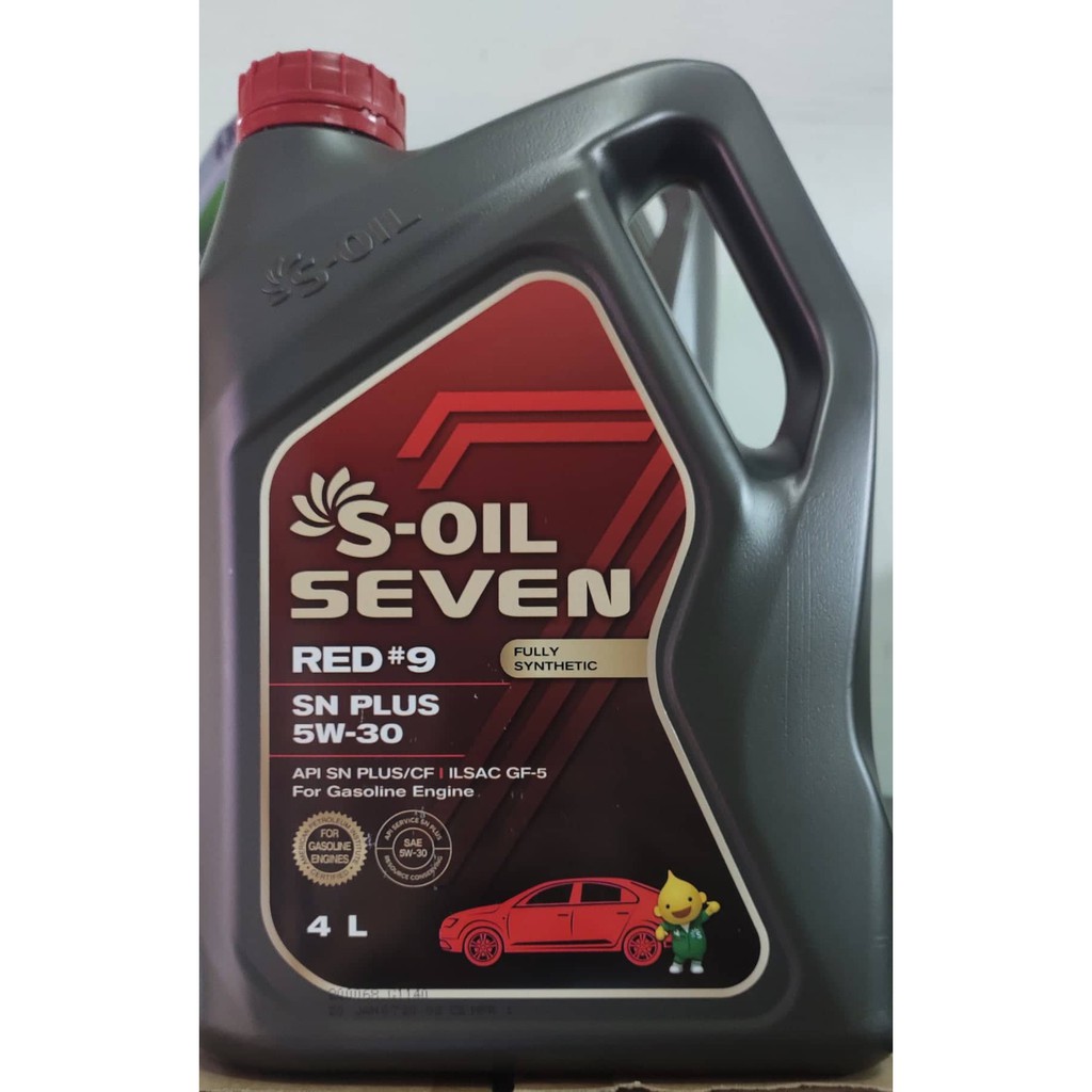 NHỚT S-OIL 7 RED #9 SN PLUS 5W-30 - TỔNG HỢP 100%