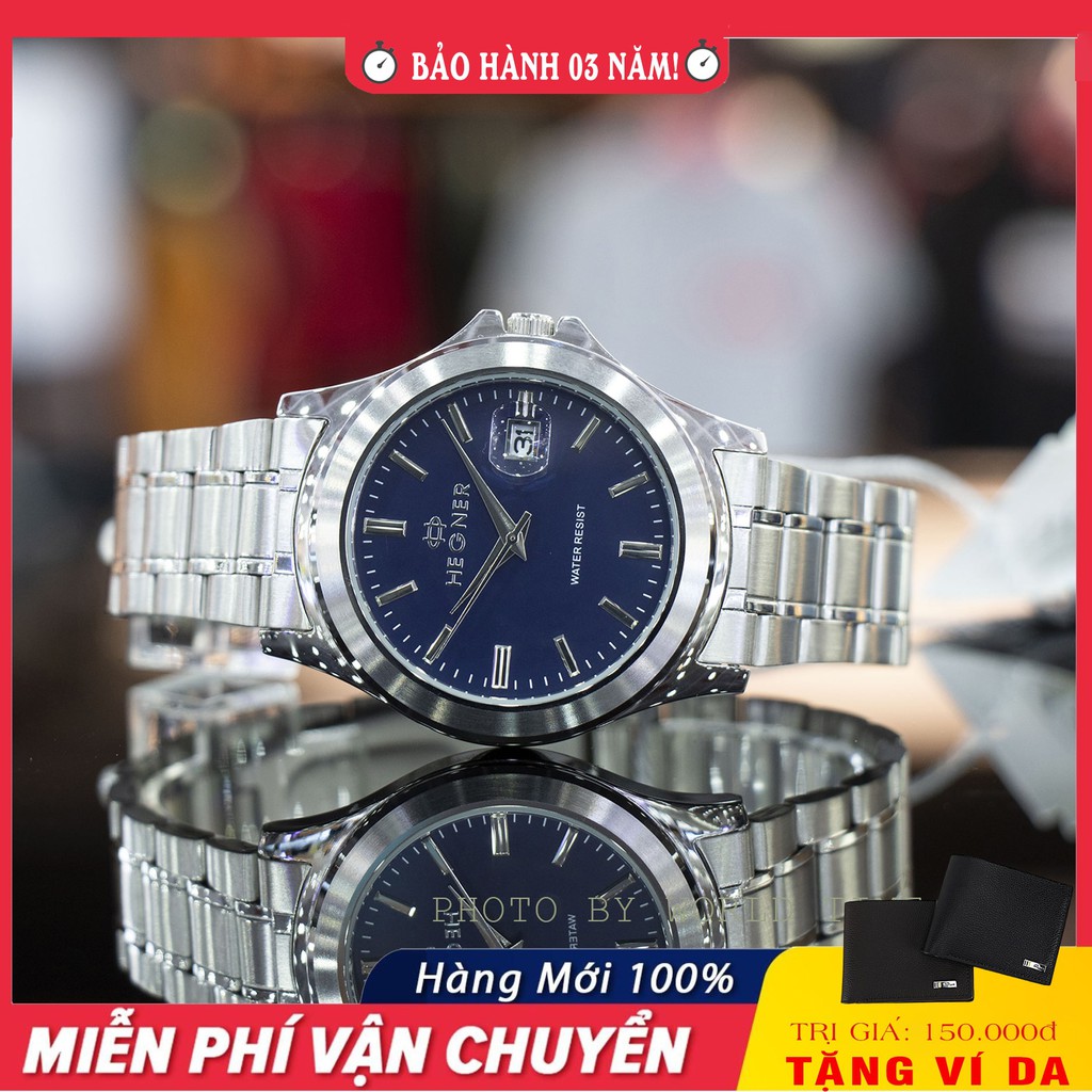 Đồng hồ nam Hegner HW-223MGWH full box chính hãng, bảo hành 3 năm, kính sapphire chống xước, chống nước