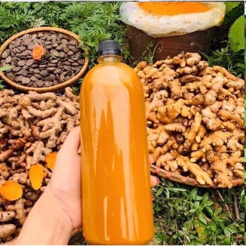 1000ml rượu gừng nghệ gấc hạ thổ handmade
