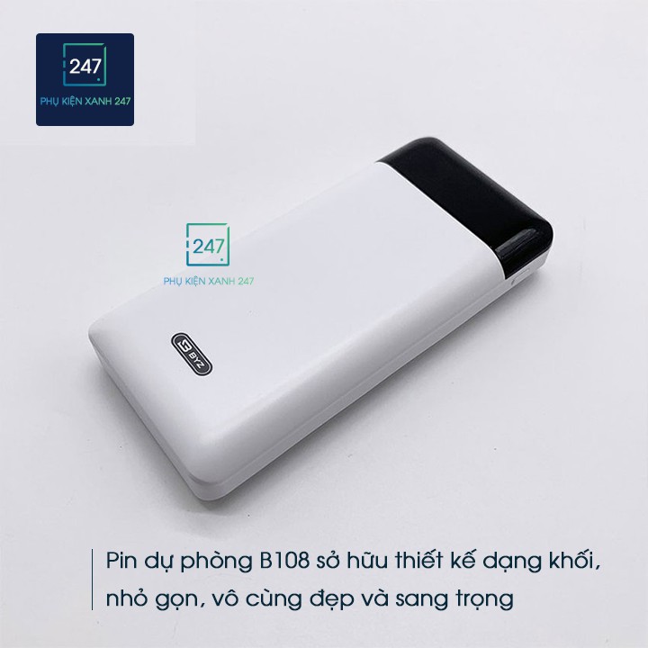 Sạc Dự Phòng Cao Cấp ⚡️𝐁𝐇 𝟏𝟐 𝐓𝐇𝐀́𝐍𝐆⚡️Pin Bền, Tiện Lợi B108 - 10000mah Chính hãng