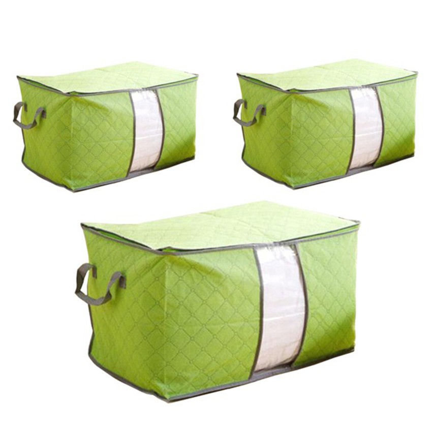 Sỉ 03 Túi Vải Đựng Quần Áo Chăn Màn Mền Big Size 60Cm Loại 1 - Túi Đựng Đồ Cỡ Lớn Dáng Ngang Đa Năng