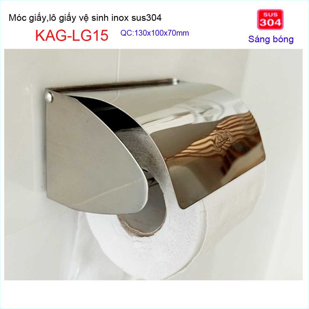Hộp giấy vệ sinh trong toilet, hộp đựng giấy vệ sinh inox SUS304 KAG-LG15