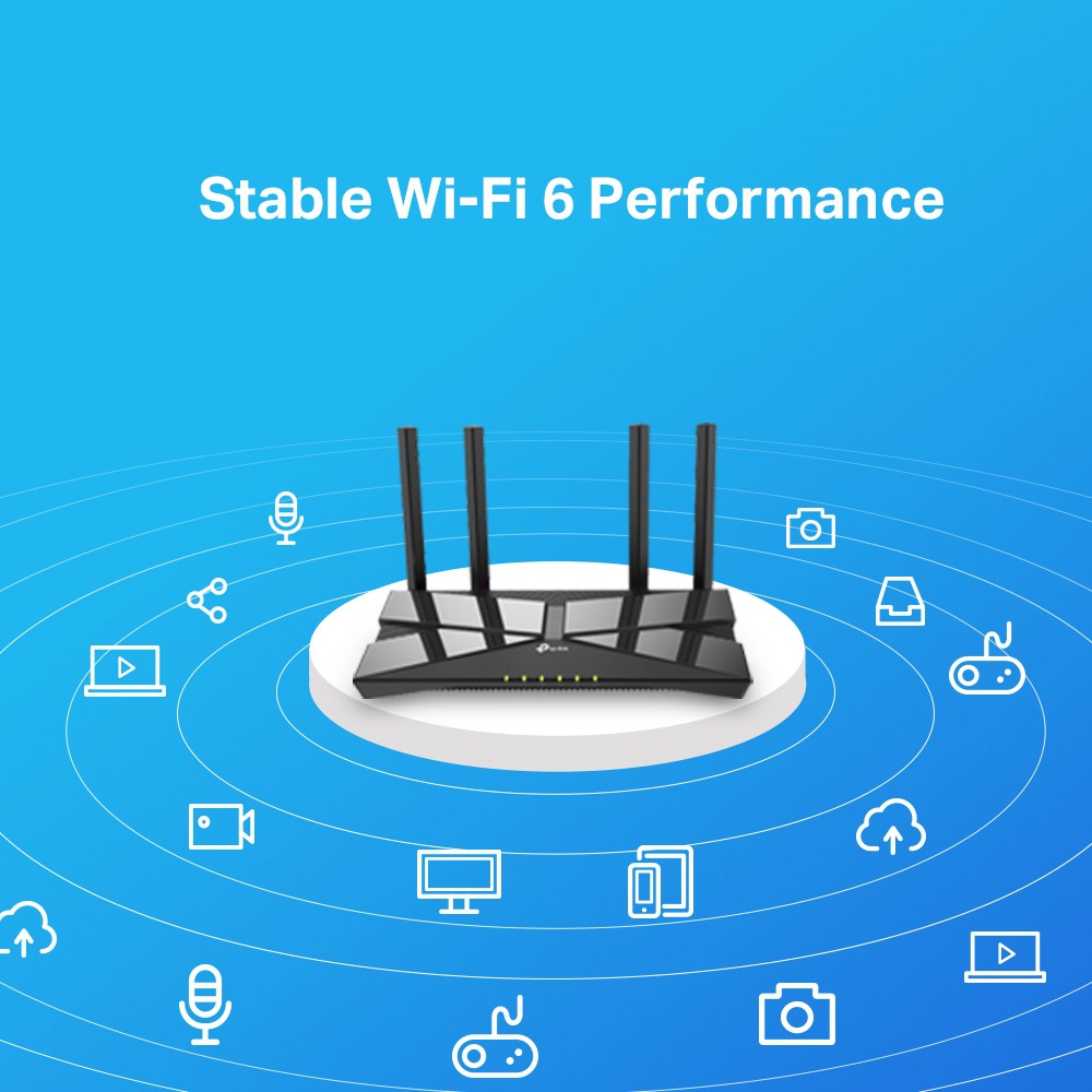 Thiết bị mạng Router Wifi 6 Gigabit Băng Tần Kép AX1500 TP-Link Archer AX10 router mạng - Hàng Chính Hãng