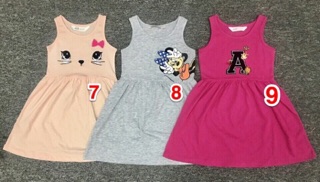 Đầm thun bé gái H&M, size 2-10 tuổi