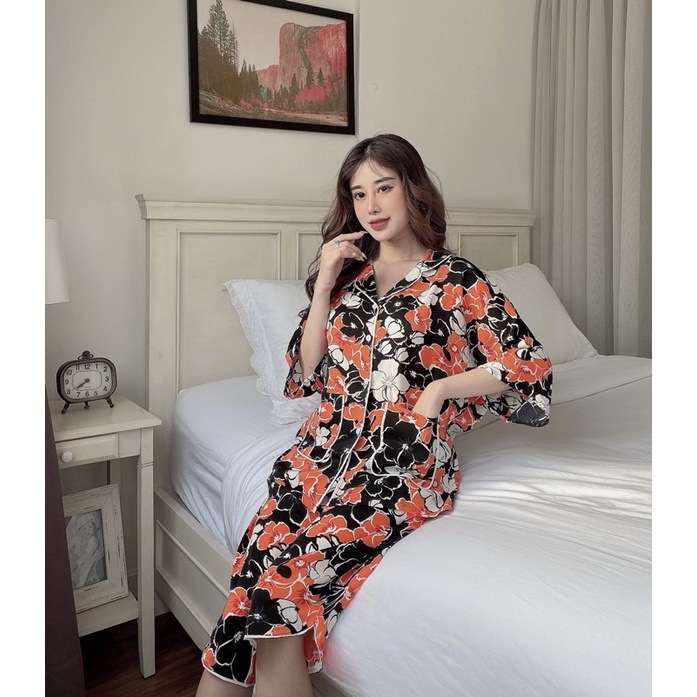 Bộ quần lửng lụa hình | BigBuy360 - bigbuy360.vn