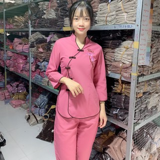 Set đồ lam đi chùa mẹ và bé