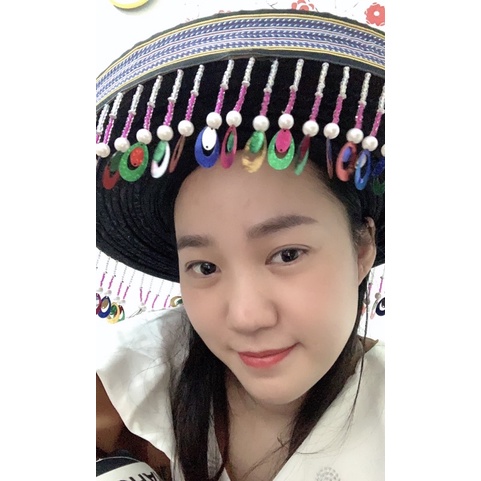 Mũ dân tộc mông vòng to- dày hạt loại đẹp