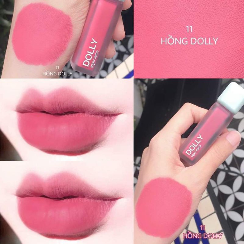 NEW 2021 [Hồng Dolly 11] Son Kem Lì Dolly Super Matte Không Chì Màu Hồng Dolly Nhẹ Nhàng Tự Nhiên | BigBuy360 - bigbuy360.vn
