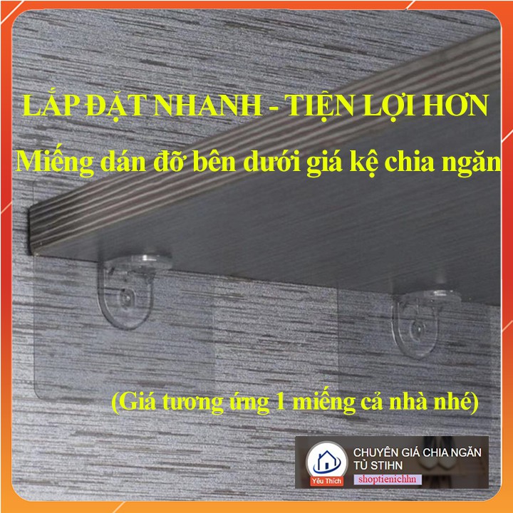 (Hoàn$) 1 Miếng dán 7x7 chịu lực đỡ giá kệ chia ngăn tủ quần áo tủ bếp lắp đặt nhanh (STIHN)