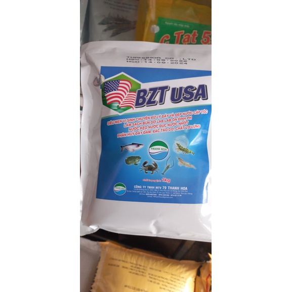 MEN VI SINH BZT USA , GÓI 1KG, XỬ LÍ ĐÁY, LÀM TRONG NƯỚC, XỬ LÍ GỐC RƠM