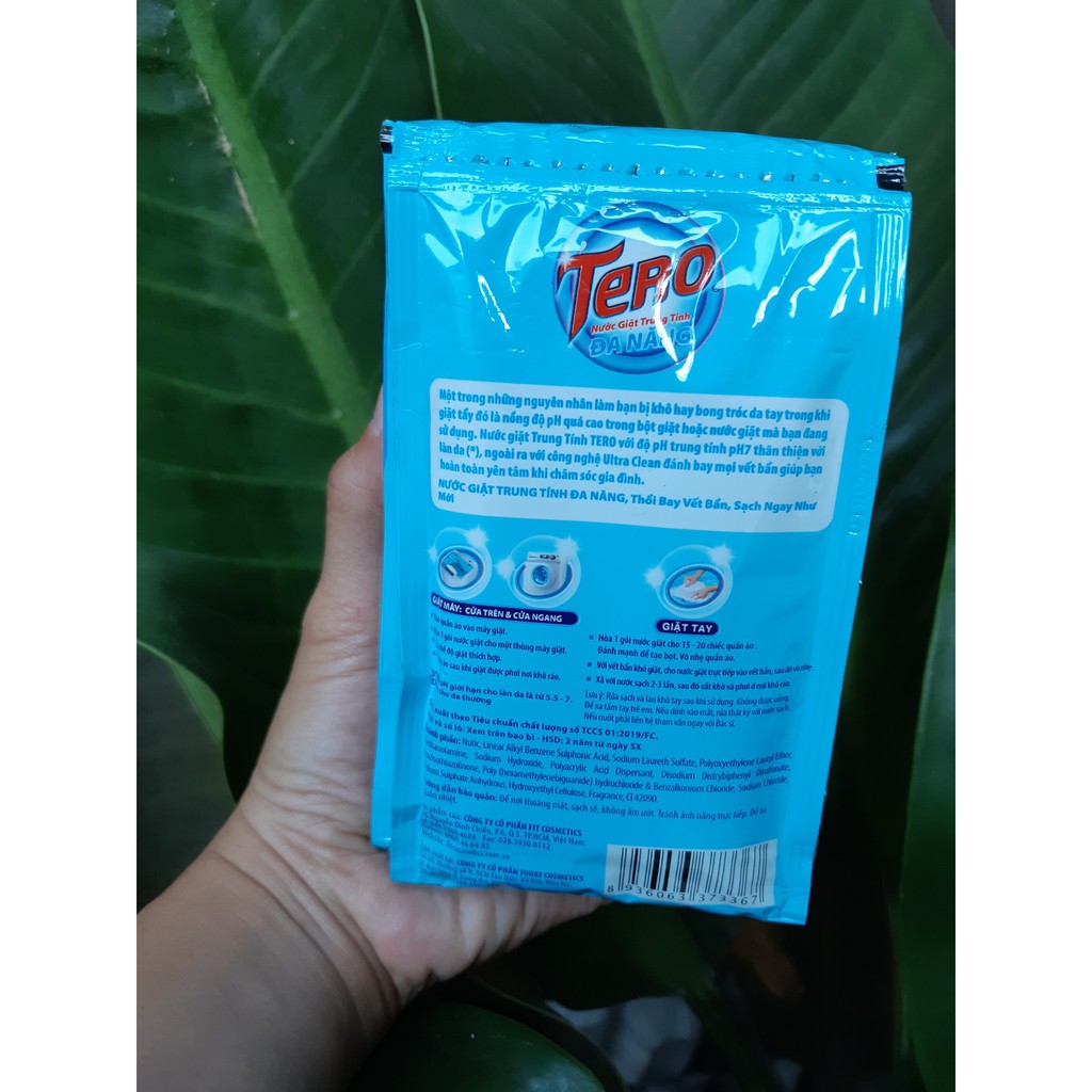 [1 dây 6 gói] Nước giặt Tero 40g trung tính, đa năng (sạch gấp 3 lần)