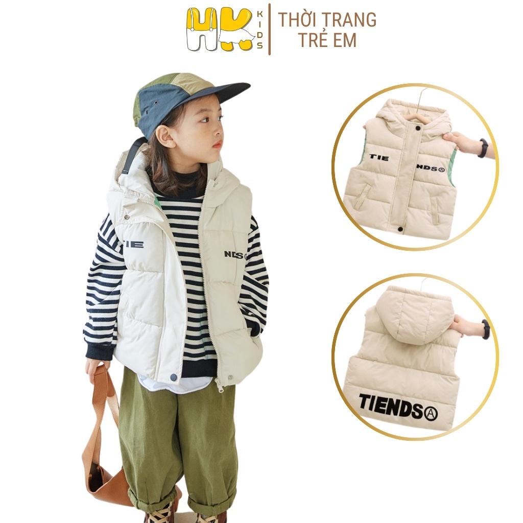 Áo phao GILE cho bé HK KIDS, chất liệu siêu nhẹ, cản gió giữ ấm, áo kèm mũ 4 màu sắc cho bé trai và gái từ 2-9 tuổi