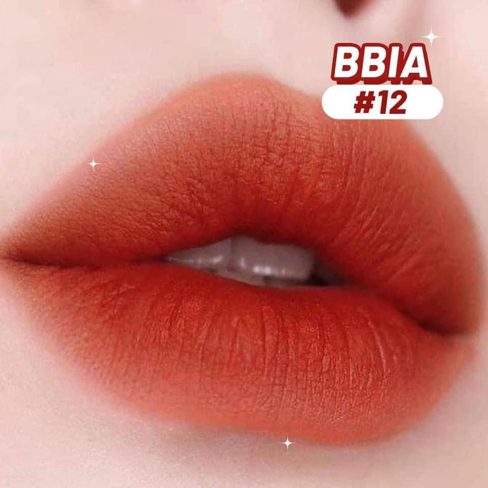 Son Kem Lì BBIA Last Velvet Lip Tint 12 - Cam Cháy