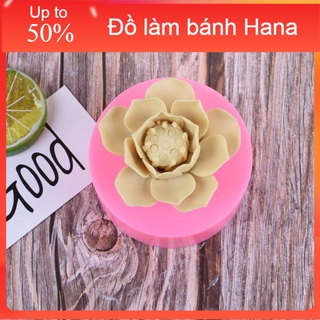 Khuôn rau câu 4D silicon Hoa sen nở 8cm