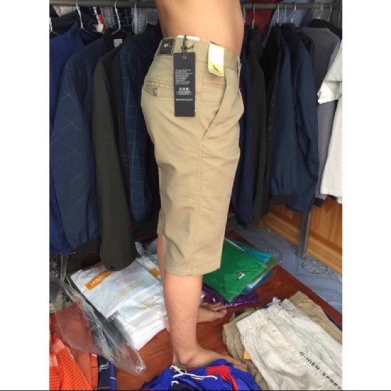 Quần Short Ngố Thô Kaki Nam Trung Niên Trung Tuổi Cao Cấp