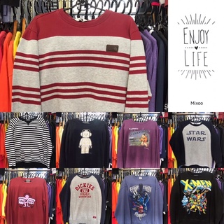Áo Thun Sweater Unisex (2Hand Hiệu) (3 Mẫu đỏ)
