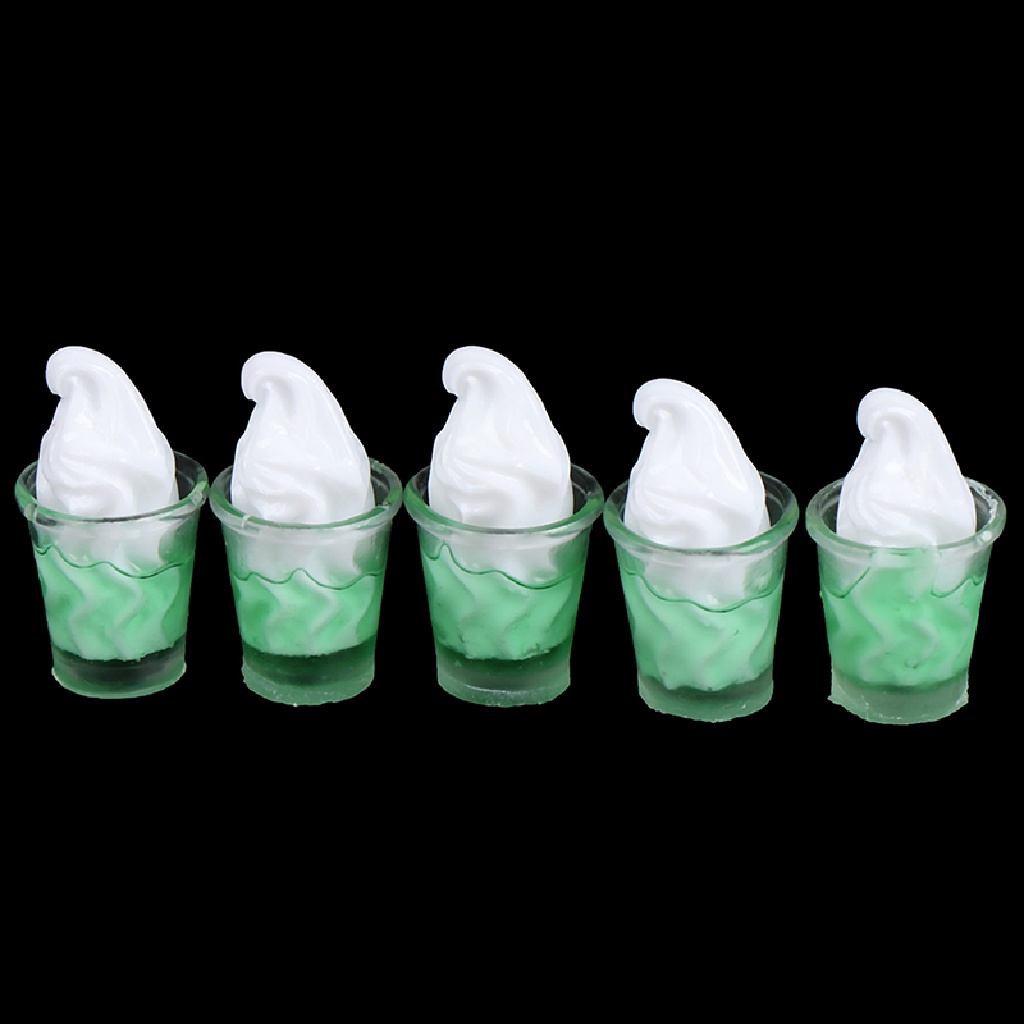 Set 10 Ly Kem / Thức Ăn / Nước Uống Màu Sắc Ngọt Ngào Trang Trí Nhà Búp Bê 1 / 12