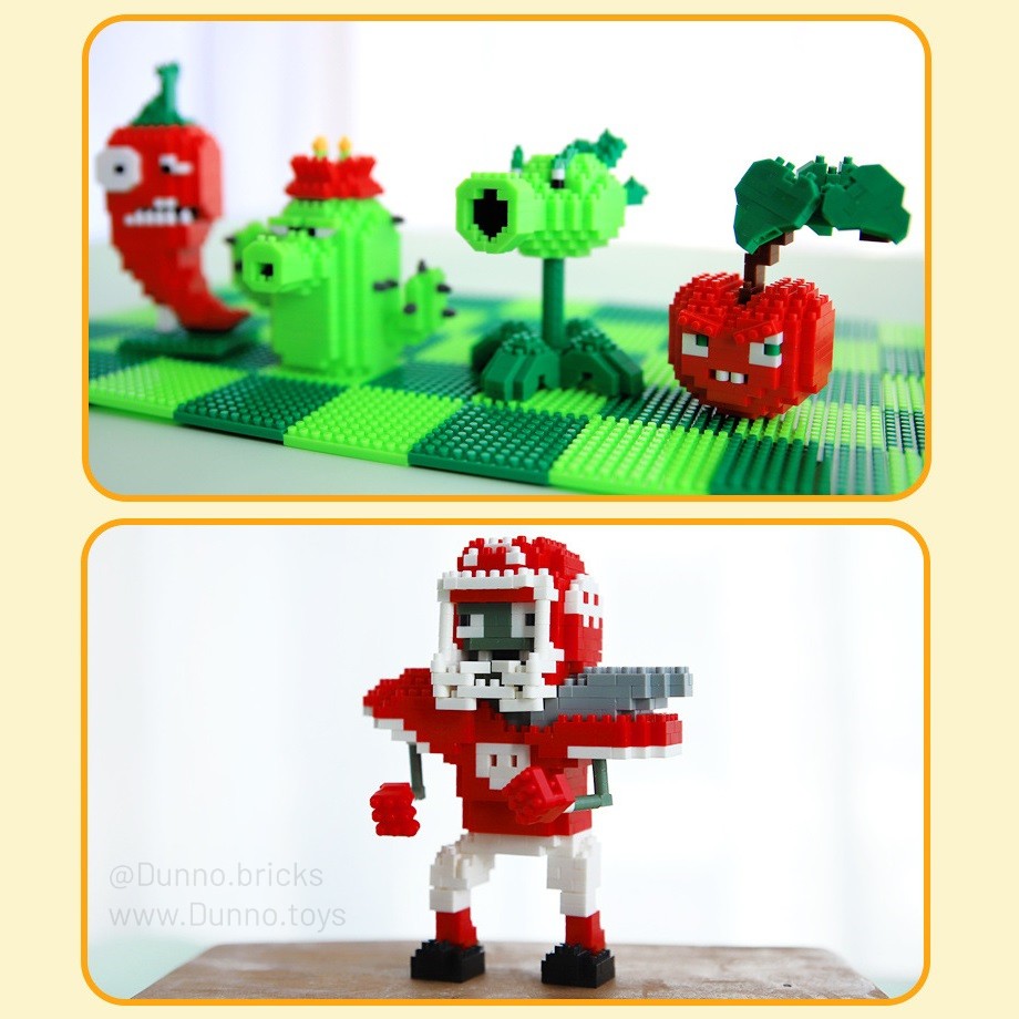 Đồ chơi lắp ráp Mô hình Plants vs Zombies LBOYU - 4 Combo và 16 Mẫu lẻ Plant & Zombie