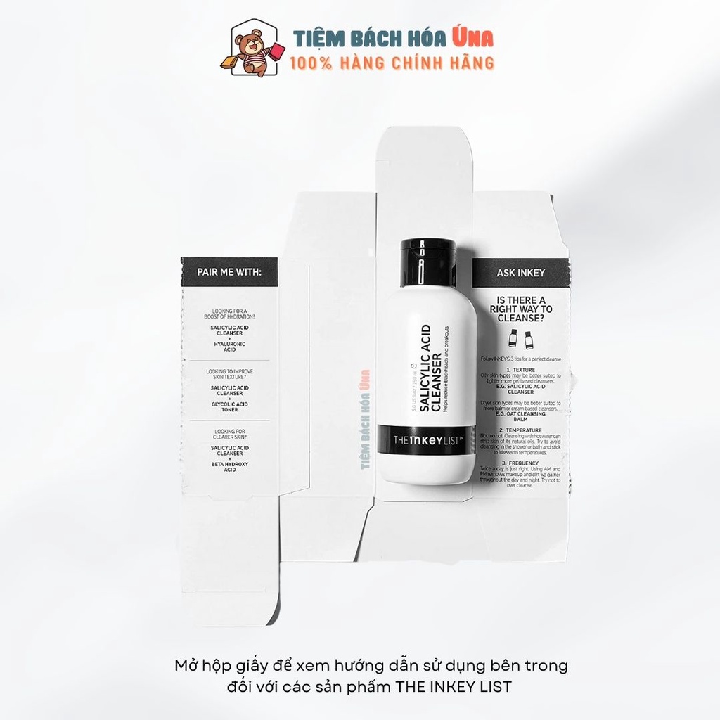 Sữa rửa mặt da dầu mụn Salicylic Acid Acne + Pore Cleanser The inkey list