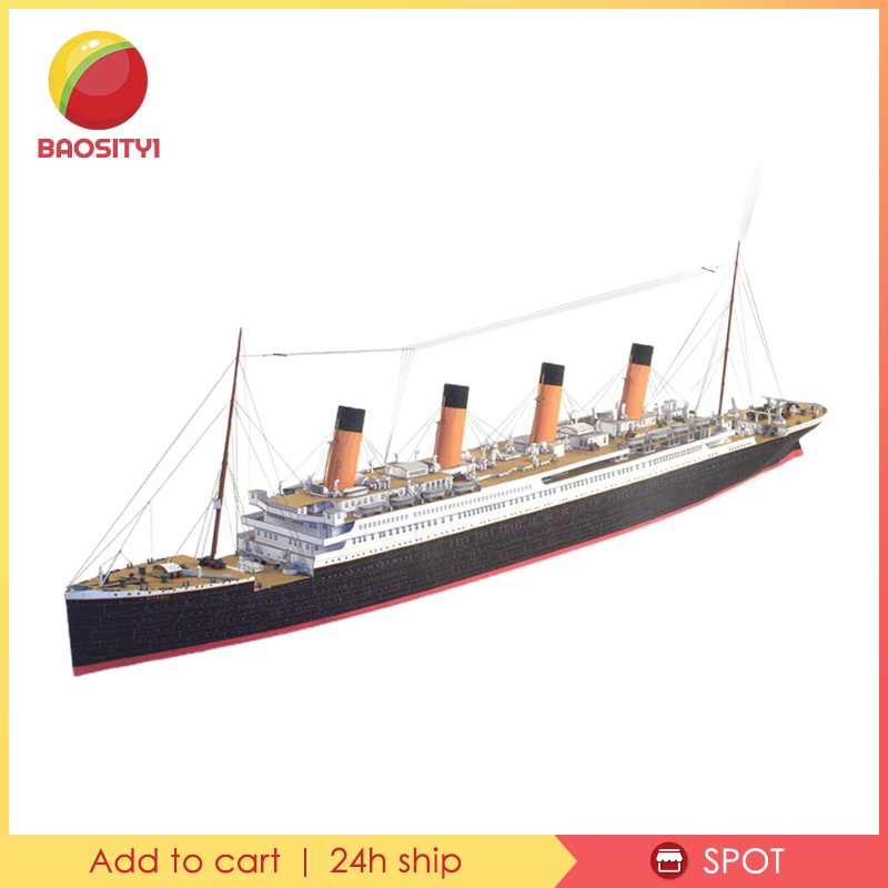 Mô Hình Tàu Titanic 3D Bằng Giấy Tỉ Lệ 1 / 400 Trang Trí Bàn Làm Việc DIY