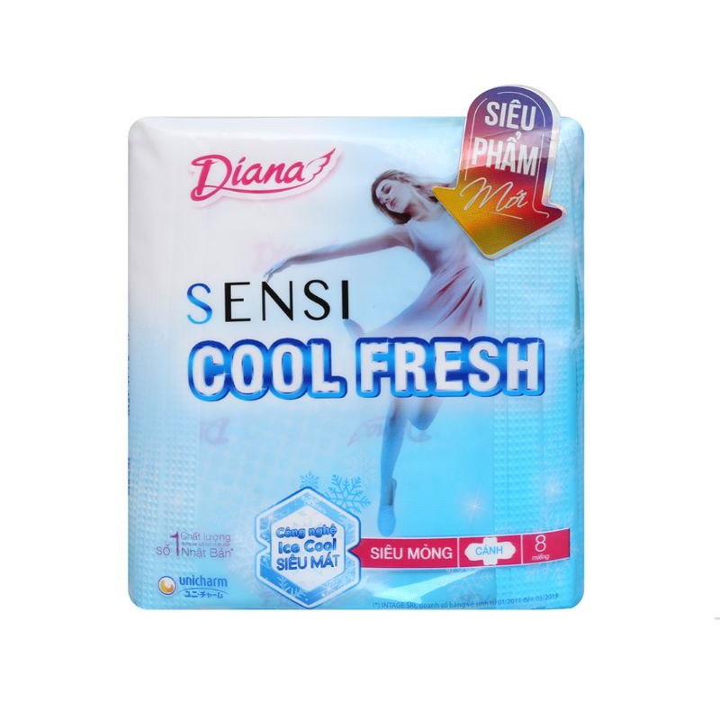 DIANA SENSI COOL FRESH 8 miếng mẫu mới mát lạnh