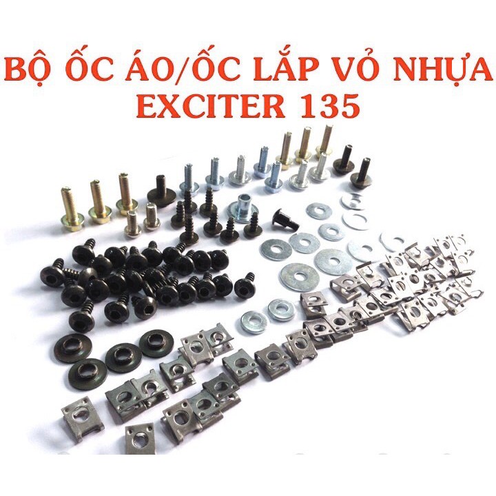 ✓Bộ ốc vỏ nhựa (dàn áo) Exciter 135 - Ex135