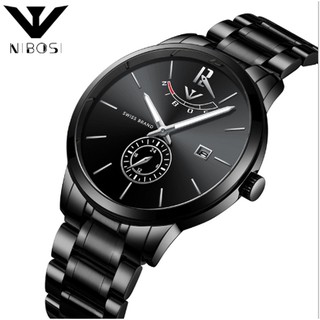 Đồng hồ Nibosi nam dây thép đặc 2318 fullbox