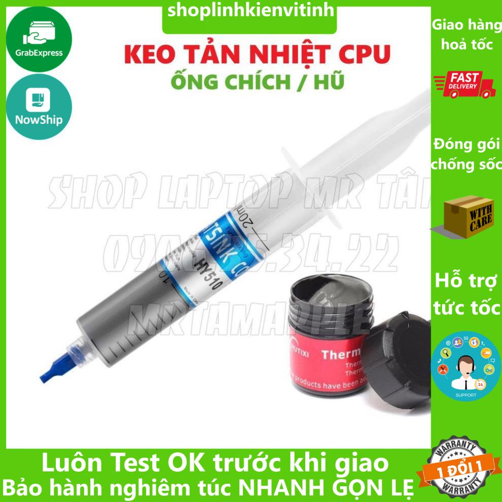 Keo tản nhiệt cpu màu xám dạng hũ và dạng ống chích xi-lanh LỚN loại tốt