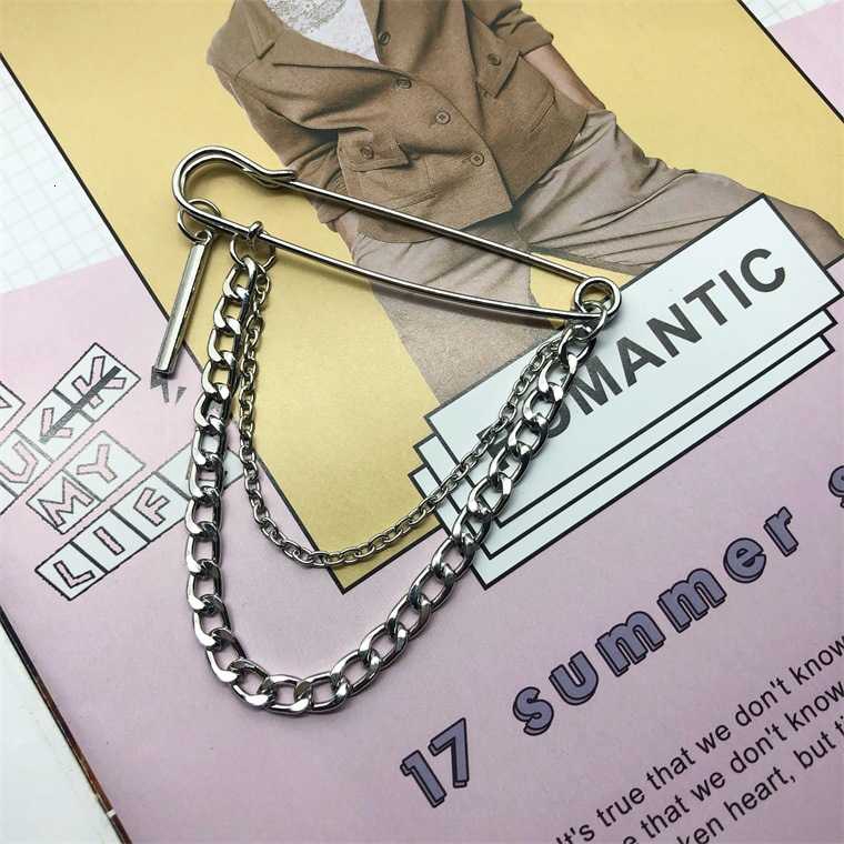 [Giao Hàng Miễn Phí] Ghim Cài Áo Kim Loại Hình Chuỗi Xích 2220 Độc Đáo Phong Cách Hip Hop Cho Nam Và Nữ