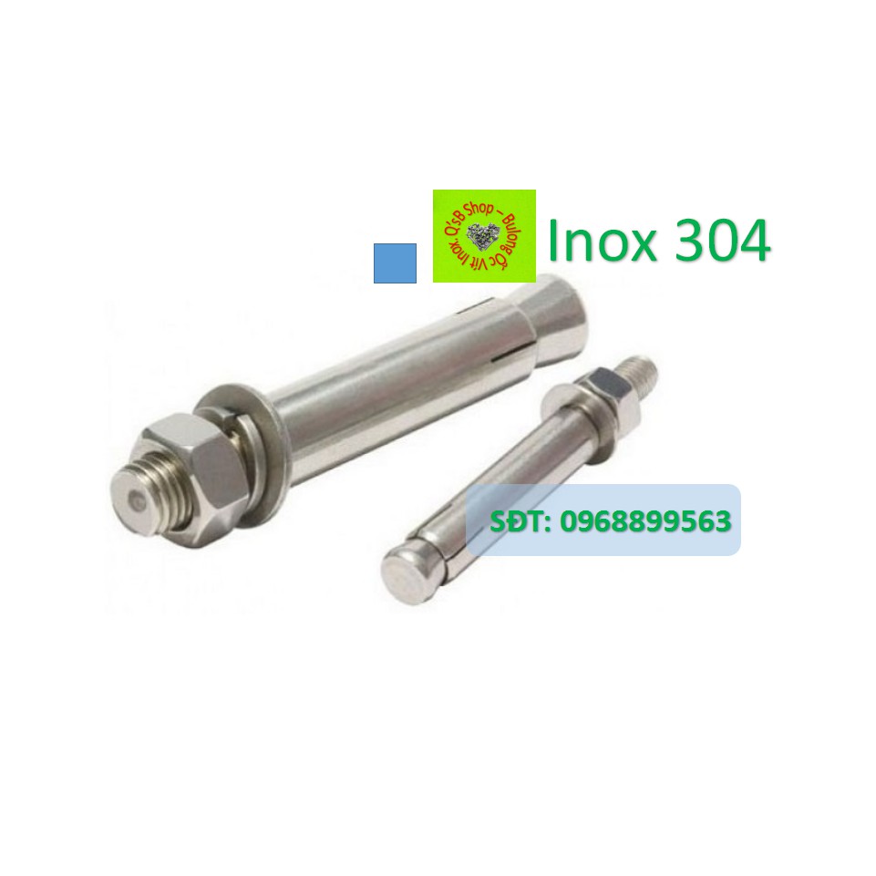 Tắc kê nở inox đương khính thân từ M6 đến M10 , bulong nở inox, inox 304